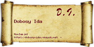 Dobosy Ida névjegykártya